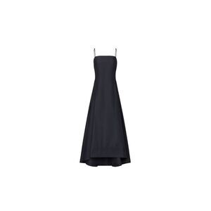 3.1 Phillip Lim Black A-Line Midi Dress with Thin Straps